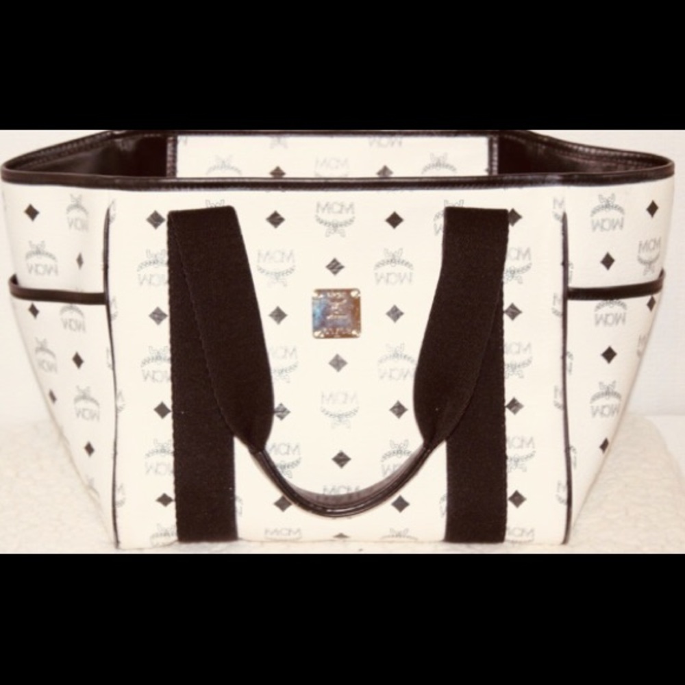 MCM Black and White Tote bag